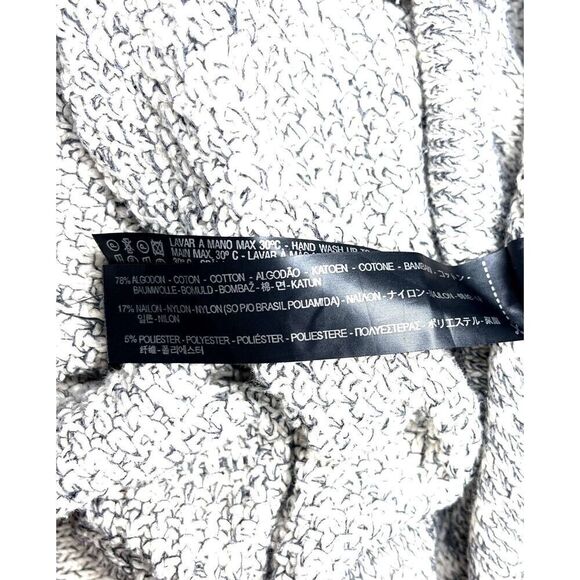 ZARA Knit oversized open knit gray white marled sweater Sz: M - Picture 4 of 4